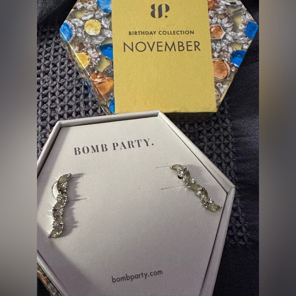 Bomb Party Silver Earrings